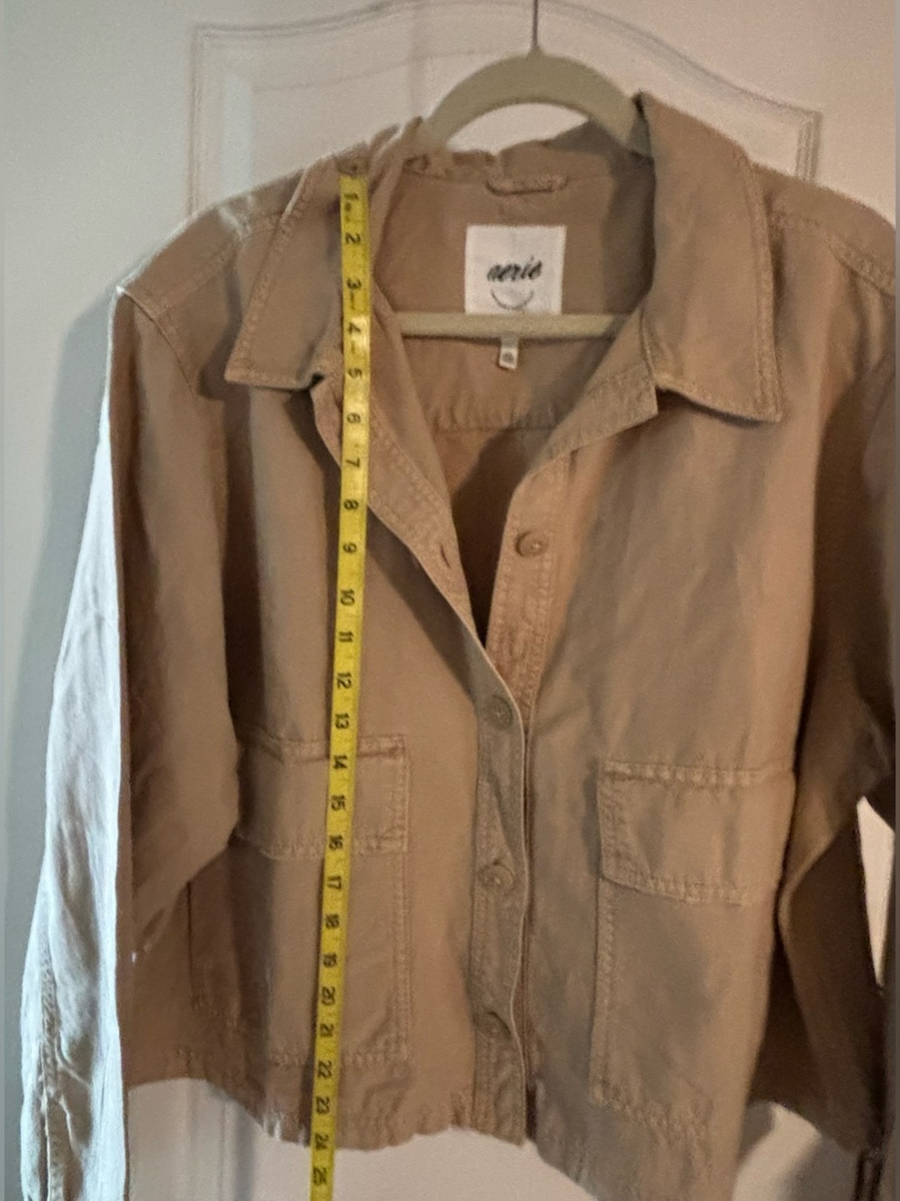 Aerie Cropped Chore Jacket in Tan Size XL Tall NWOT